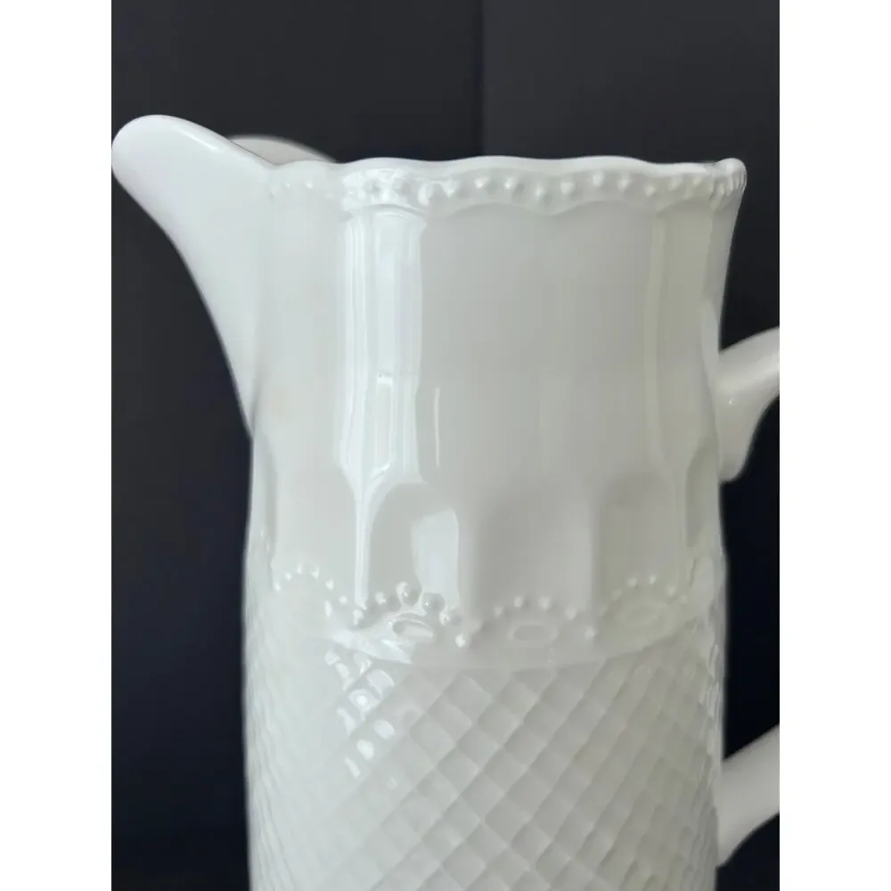 Lauren, Ralph Lauren, Spring Lace, White Porcelain Pitcher 9 3/4